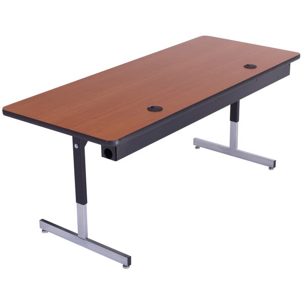 Technology Height Adjustable Computer Table With Cable Management 